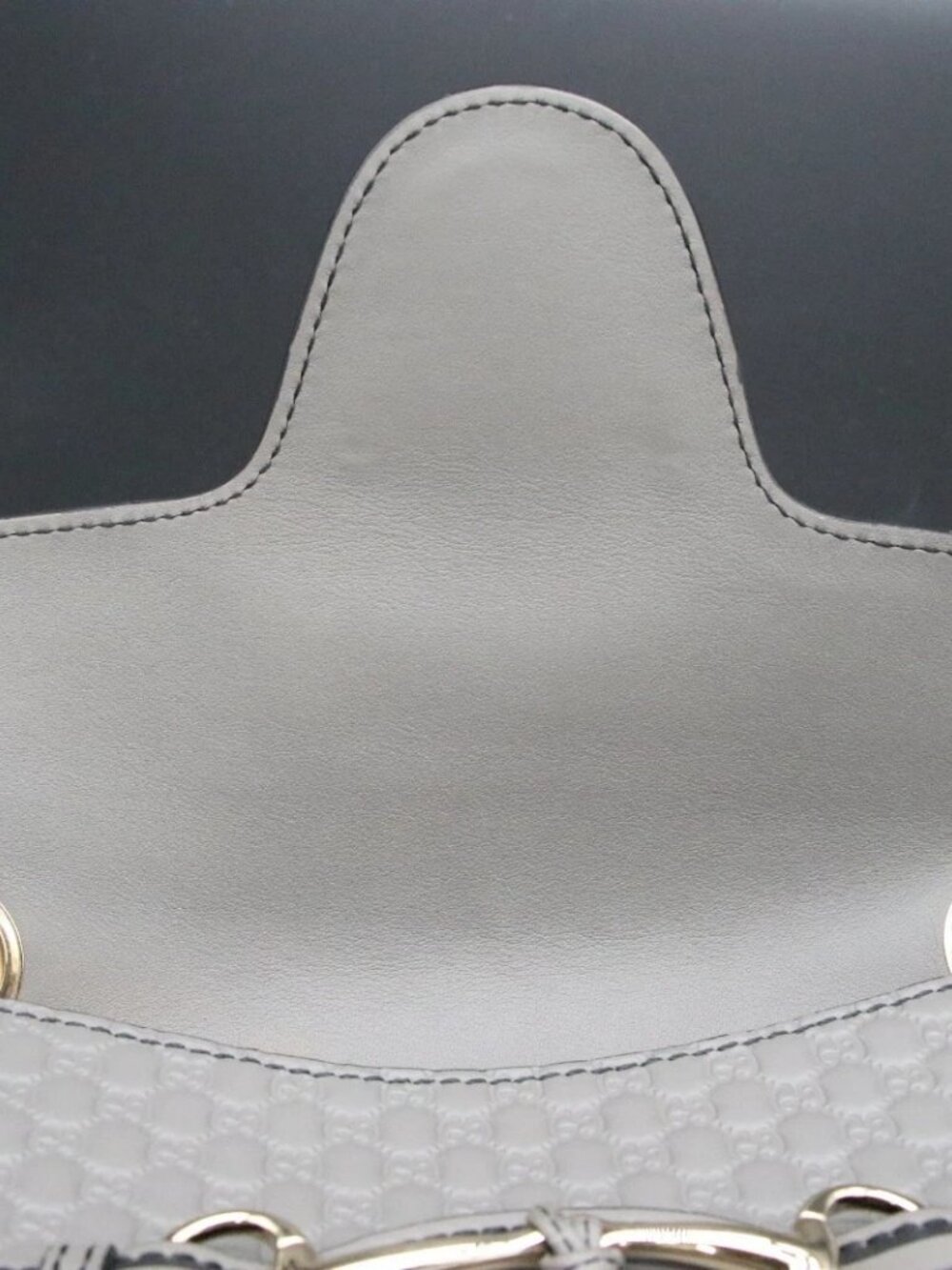 Gucci Emily Micro Guccisima Horsebit Medium Chain Bag - Gray - Picture 15 of 15